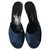 CHANEL Sandals Blue Denim  ref.44050