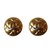 Vintage Chanel button clip-on earrings Golden Metal  ref.44100