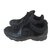 Chanel scarpe da ginnastica Nero Pelle Panno  ref.44111