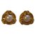 Vintage Chanel clip-on earrings Golden Pearl  ref.44180