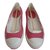 Calvin Klein Ballet flats Pink Rubber Cloth  ref.44238