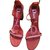 Dior Sandálias Vermelho Couro  ref.44469