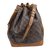 Louis Vuitton Noe Gm Dark brown Leather  ref.44492