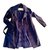 Burberry Brit Trench Coats Azul Algodão  ref.44576