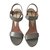 Emporio Armani Sandals Grey Leather  ref.44760