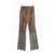 Chanel Pants, leggings Brown Blue Leather Denim  ref.44798