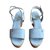 Chanel Sandals Blue  ref.45044
