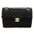 Classique Chanel Timeless Maxi Jumbo Cuir Noir  ref.45074