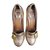 Chloé Heels Bronze Leather  ref.45159