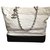 Chanel borsetta Bianco Pelle  ref.45313