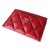 Chanel Kartenhalter Rot Leder  ref.45650