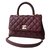 Chanel Coco handle Dark red Leather  ref.45651