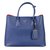 Prada borsetta Blu Pelle  ref.45686