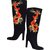 Patrick Cox Botas Negro Roja Dorado