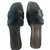 Oran Hermès Sandals Black Patent leather  ref.45786