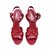Yves Saint Laurent Sandals Red Leather  ref.45817