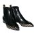 Louis Vuitton Ankle Boots Black Leather  ref.45838