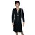 Yves Saint Laurent robe en crêpe noir rehaussée de strass Polyester  ref.45863