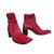 Free Lance Ankle Boots Red Pony-style calfskin  ref.45977
