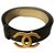 CHANEL - Belt with Bucle CC Brown Golden Leather  ref.46258