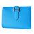 Hermès Bolso, billetera, caso Azul Cuero  ref.46342