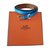 Hermès HERMES BEHAPI Armband Blau Leder