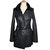 Escada Sheepskin coat Black Leather Fur  ref.46829