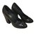 Chanel Heels Black Leather  ref.46963