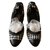 Chanel Escarpins Cuir Coton Noir  ref.47006