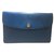 Louis Vuitton Envelope Cuir Bleu  ref.47115