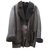 Autre Marque Leather coat Sheepskin Dark brown  ref.47578