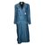 Chanel Coats, Outerwear Blue Silk Polyester Polyamide Nylon  ref.47614