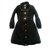 Love Moschino Coats, Outerwear Black Polyester Wool Elastane  ref.47632