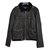 One step Jacket Black Leather Fur  ref.47781