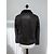 One step Black Lamb Leather Jacket with Rabbit Fur Collar - view 14
