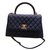 Chanel Handtasche Blau Leder  ref.47980