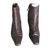 Hermès Ankle Boots Dark brown Leather  ref.48055