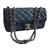 Chanel Handtaschen Blau Leder  ref.48278