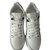 Kenzo Sneakers Silvery White Leather  ref.48379