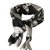 Salvatore Ferragamo Foulard Soie Noir Blanc Bleu Marine  ref.48421