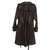 Autre Marque ANNE DELAIGLE Coats, Outerwear Dark brown Leather  ref.48469