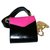 Louis Féraud Belts Black Pink Patent leather Metal Deerskin  ref.48540