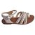 Chanel Sandals White Leather  ref.48704