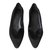 Hermès Zapatillas de ballet Negro Cuero  ref.48748