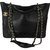 Chanel tote vintage Negro Cuero  ref.48922