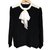 Yves Saint Laurent camicetta Nero Bianco Seta  ref.48979