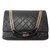 Chanel 227 Reedición 2.55 Bolsa de hombro Negro Cuero  ref.49016