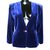 Yves Saint Laurent Jacket Navy blue Velvet  ref.49048
