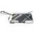 Burberry Clutch bag Silvery Leather Patent leather Cloth  ref.49077