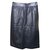 Yves Saint Laurent Skirt Navy blue Leather  ref.49086